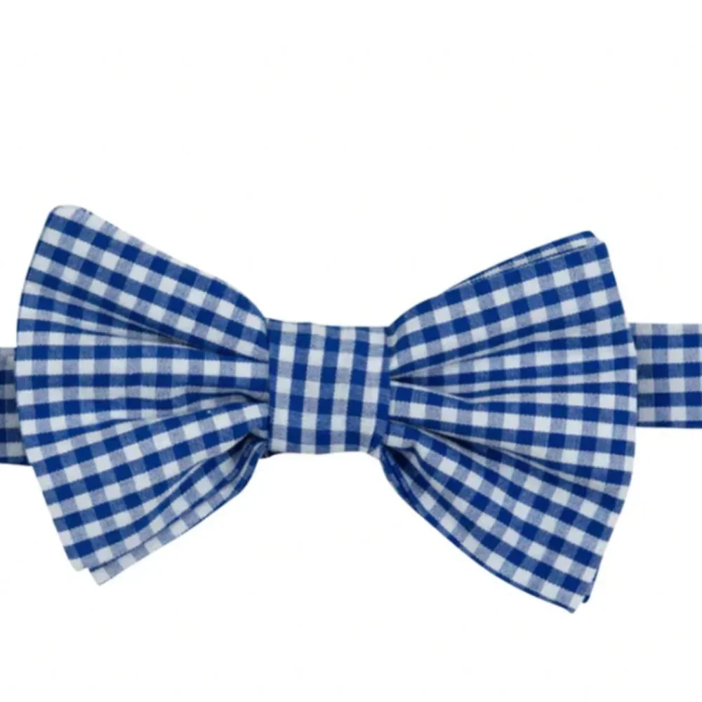 NWT TBBC BEAUFORT BONNET CO BAYLOR BOWTIE Rockefeller Royal Mini Gingham blue wh
